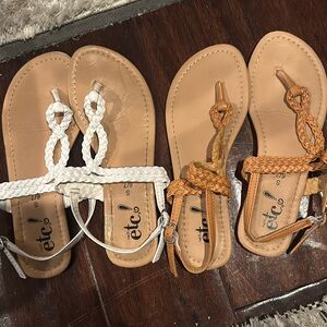 2 pair of sandals